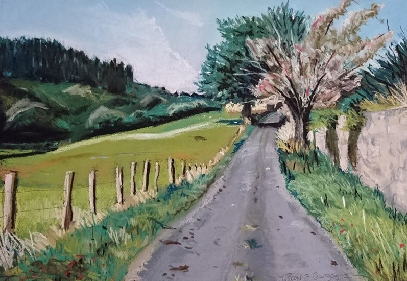 Buitenweg in de Bourgogne, Luzy