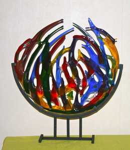 Glasobjecten gefused