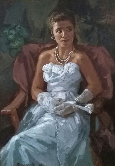 Vrouw gekleed in het wit