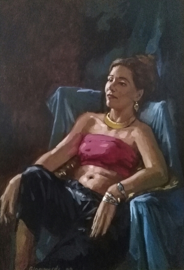 Portret in Oosterse kleding