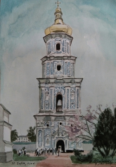 Klokkentoren St. Sofiakathedraal in Kiev
