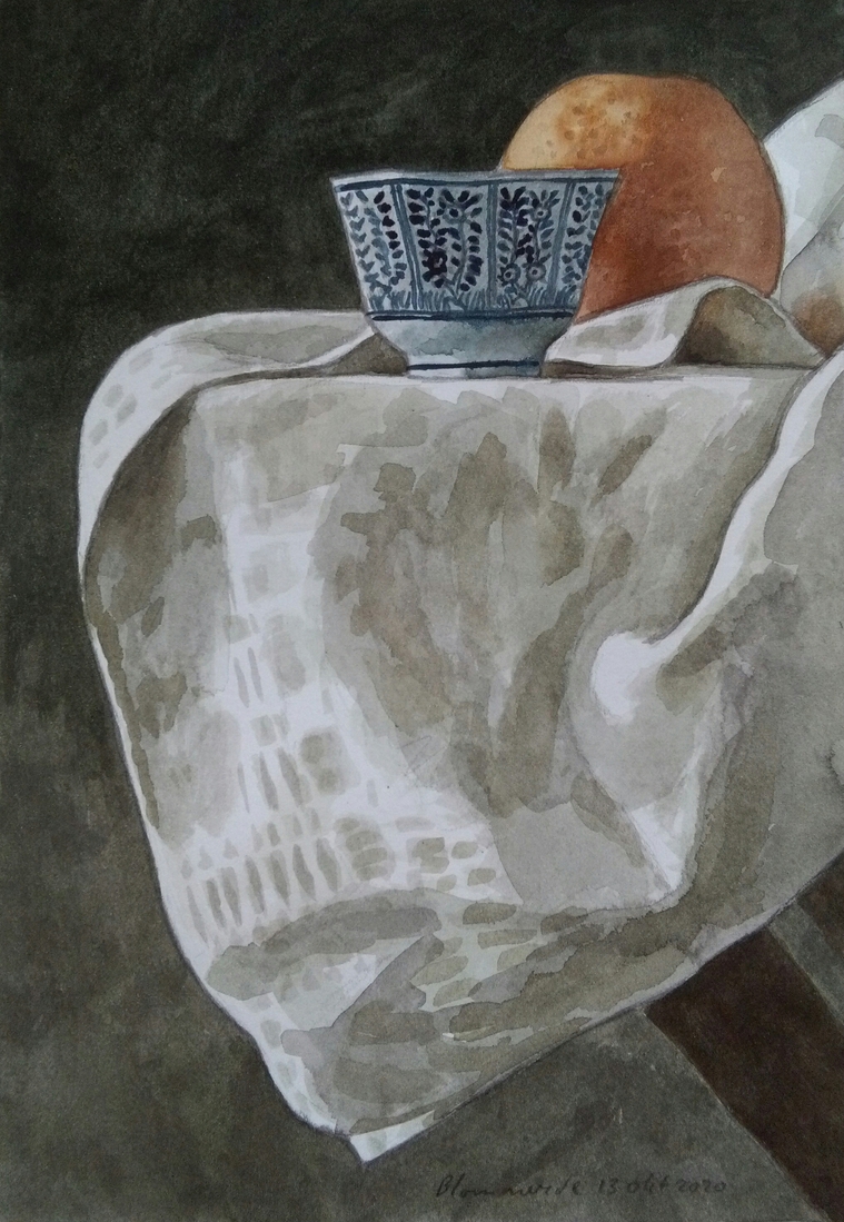 Stilleven met kopje uit grootmoeders tijd