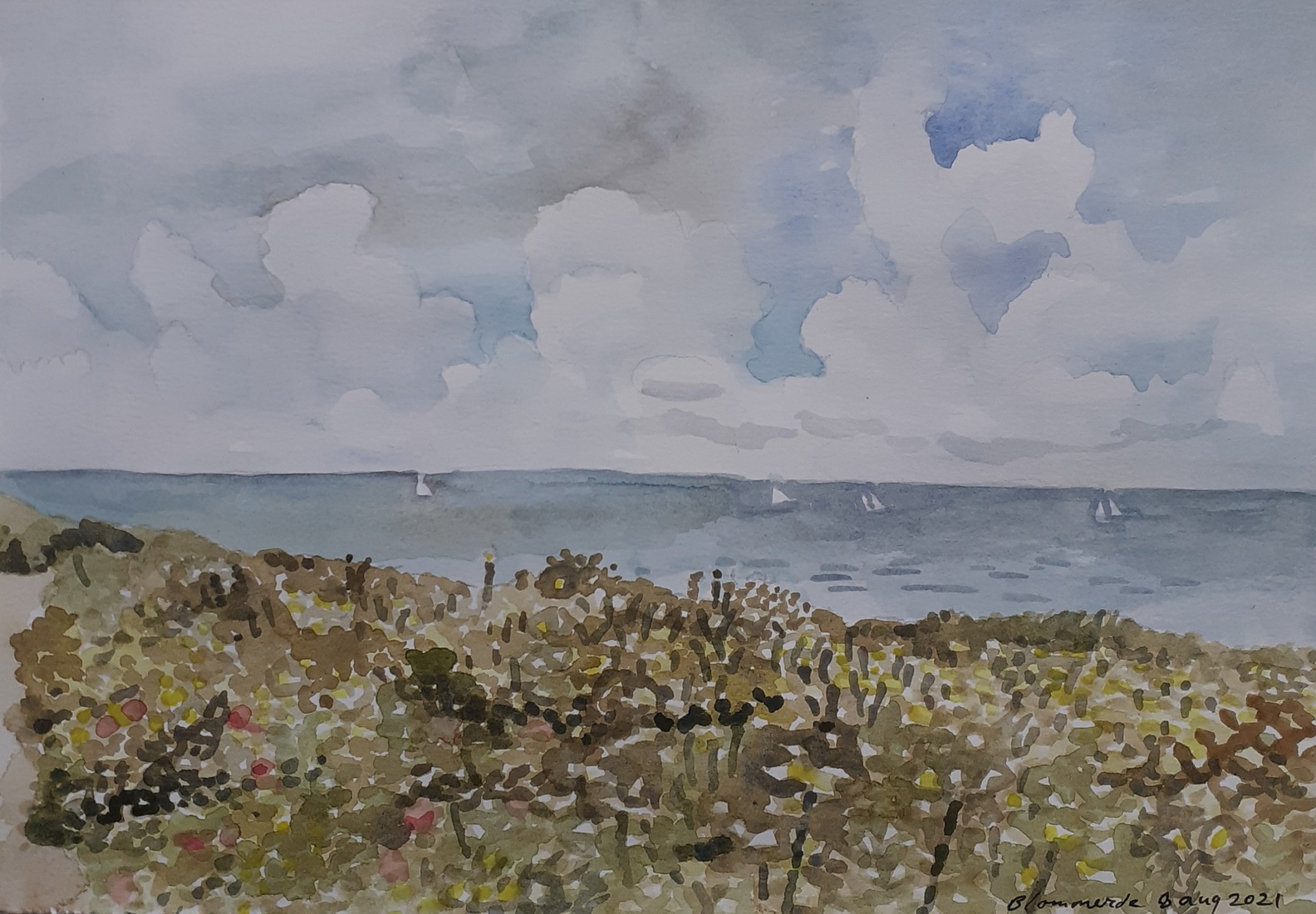 De zee, vanaf Westduinpark