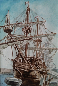 tekeningen en schilderijen van het zee- en havengebied