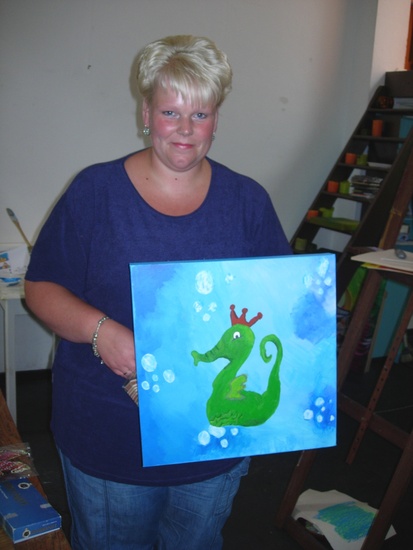 Kinderschilderij met zeedraakje