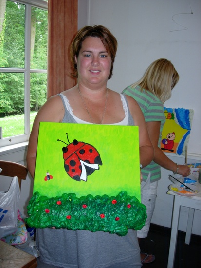 Kinderschilderij lieveheersbeestje