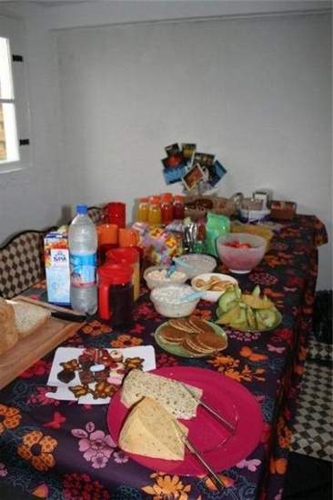 Gezellig met wat versnaperingen.