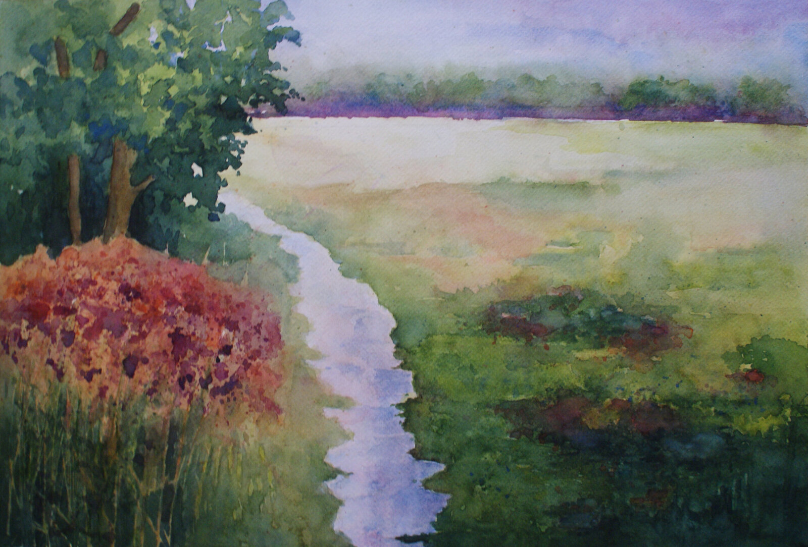 Landschap met beekje