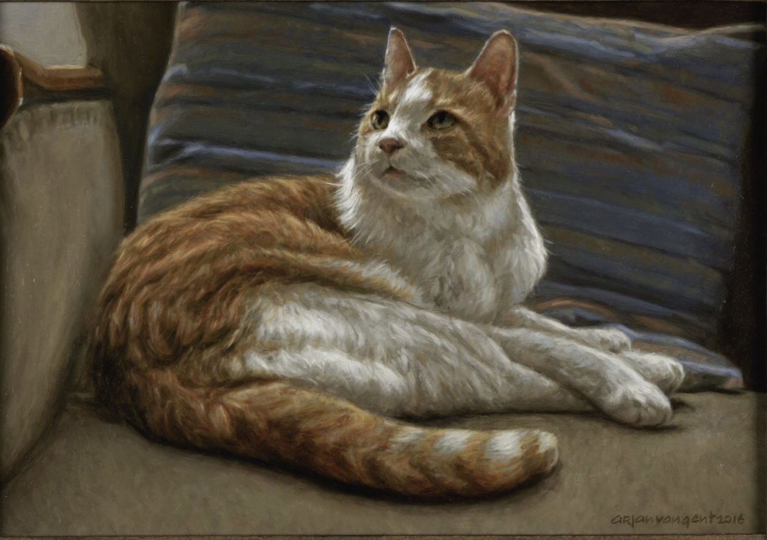 Vossie omhoogkijkend