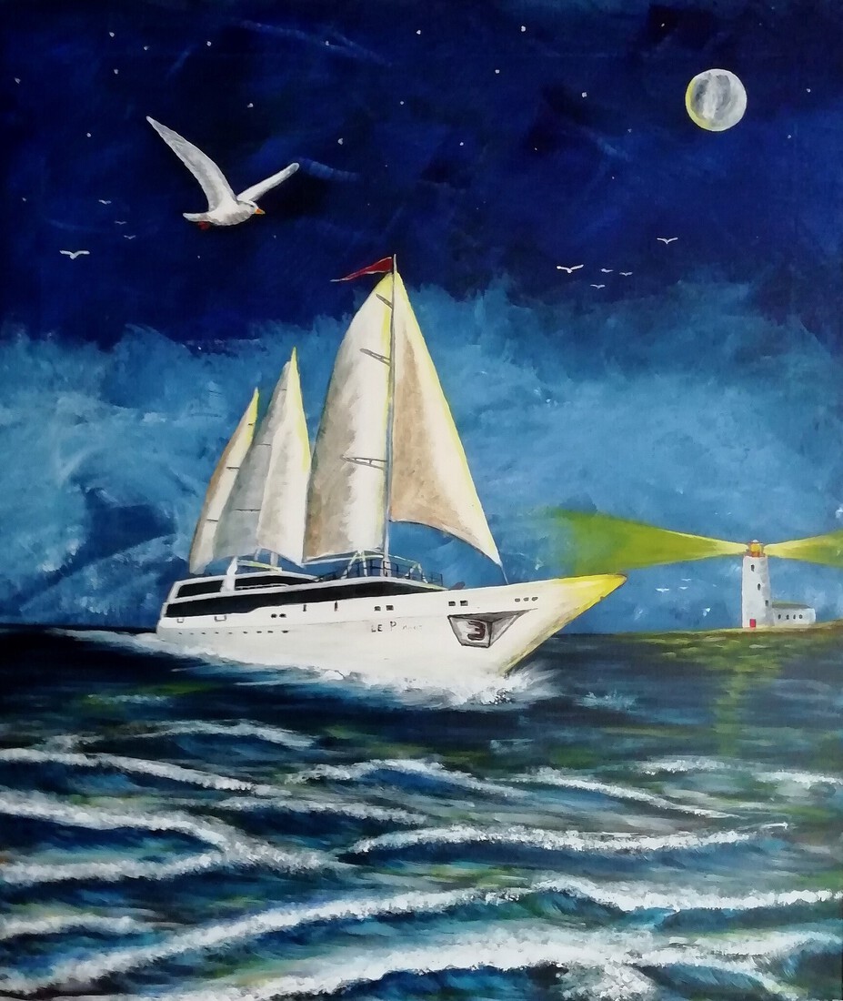 'Le Ponant', zeegezicht