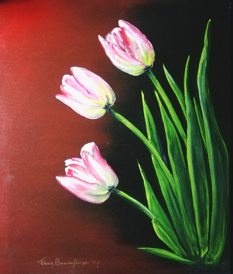Tulpen in het rood