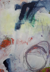 Werken op papier en doek in acryl. Uitingen van frustratie en hoop