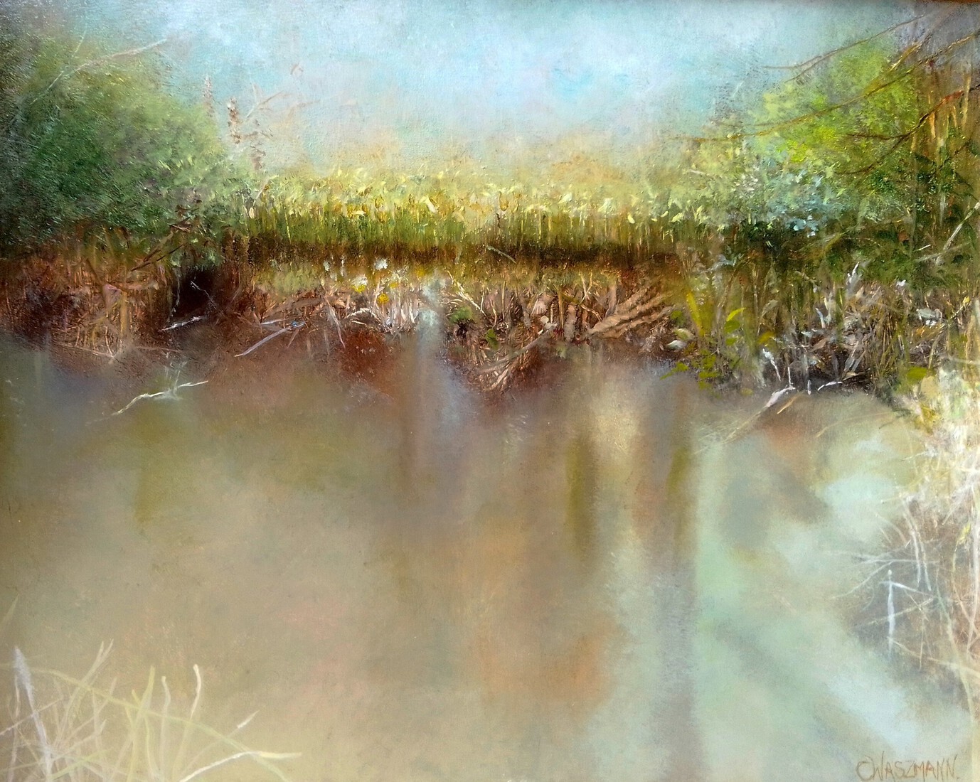 tussen het riet aan IJsseloever