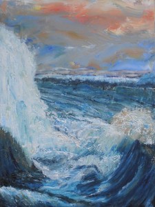 Verbeelding van de evolutie in zeven schilderijen. Allen in olieverf op linnen in aluminium frame.