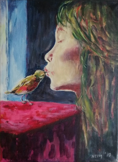 Hebbes! Meisje met Vogel