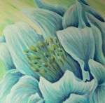 The stunning beauty of a flower, the amazing colours and the perfection of nature inspire me again and again to create a powerful and colourful painting.