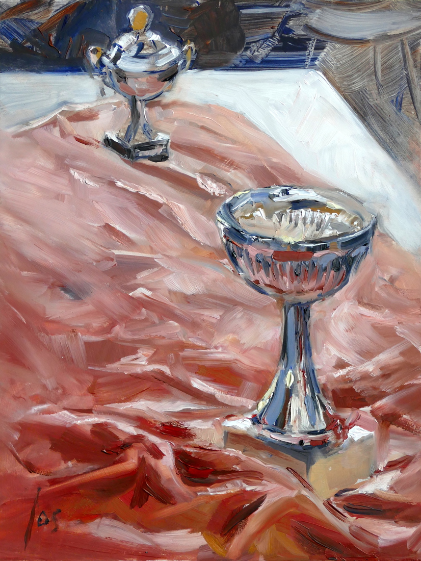 Spiegeling in Bekers