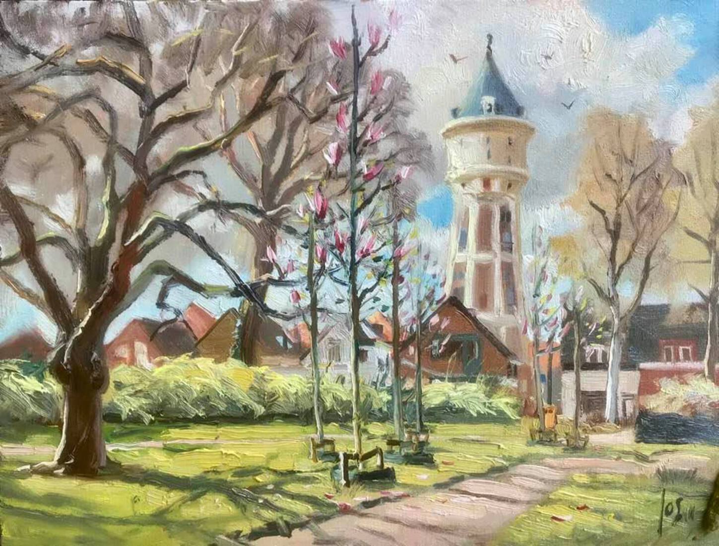 watertoren vanuit Vrouwenhof