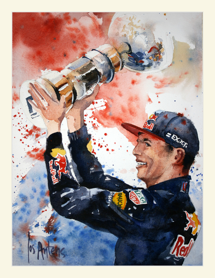 Max Verstappen wint zijn eerste Grand Prix