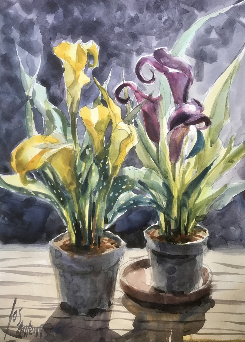 bloemen in aquarel