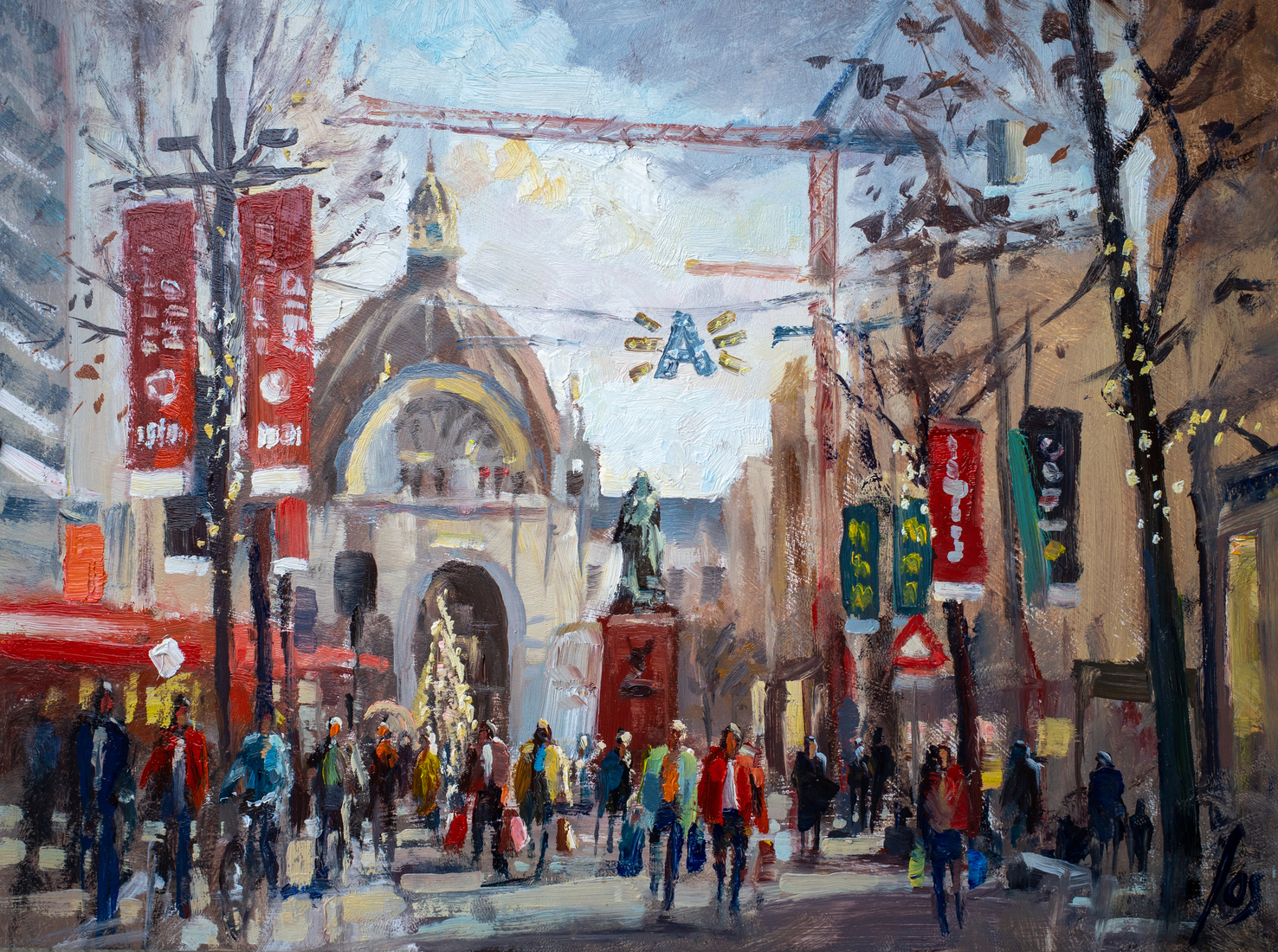 als het kersttijd is in de stad Antwerpen