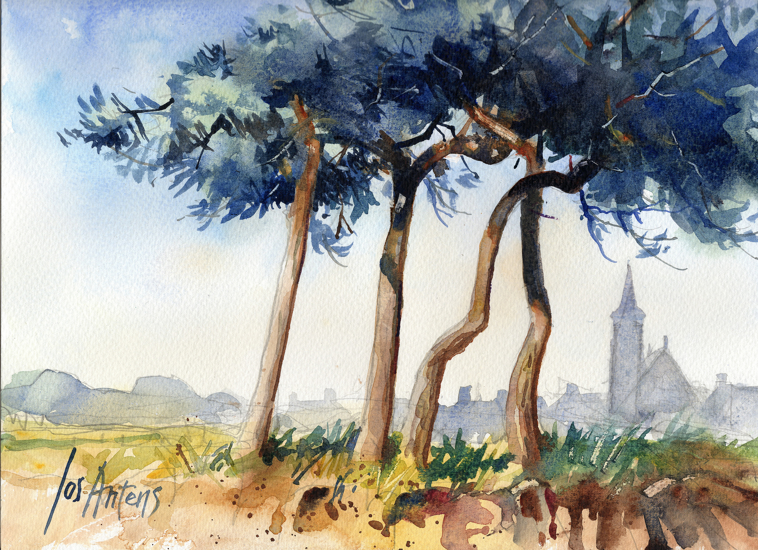 006 aquarel de Mast 1