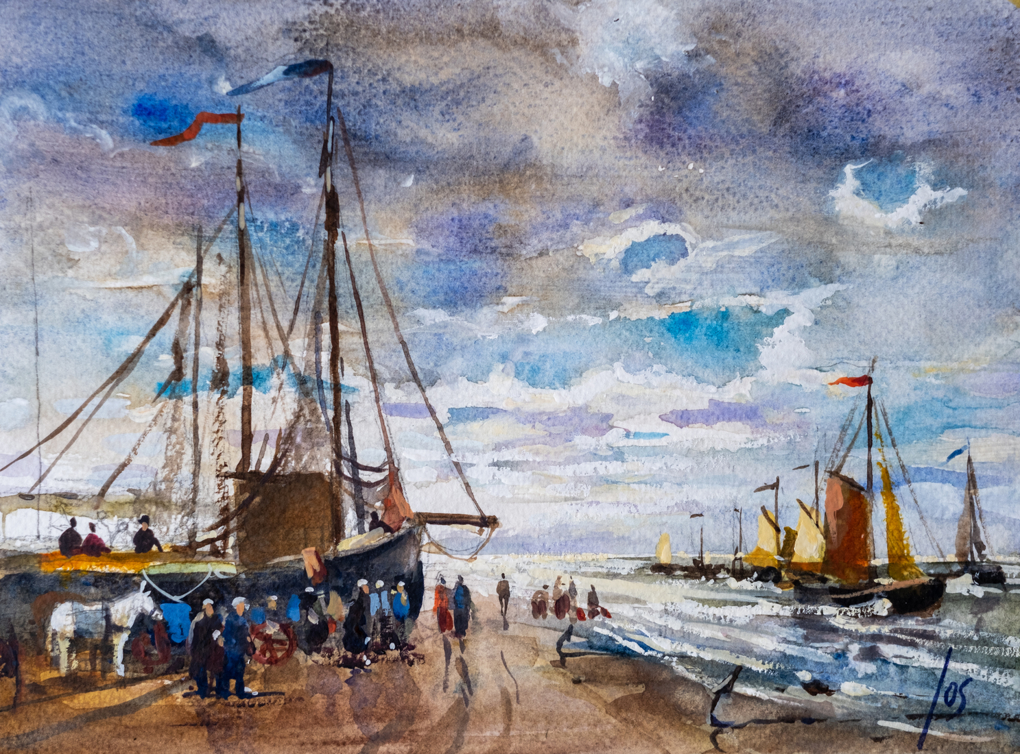 008 aquarel naar Mesdag