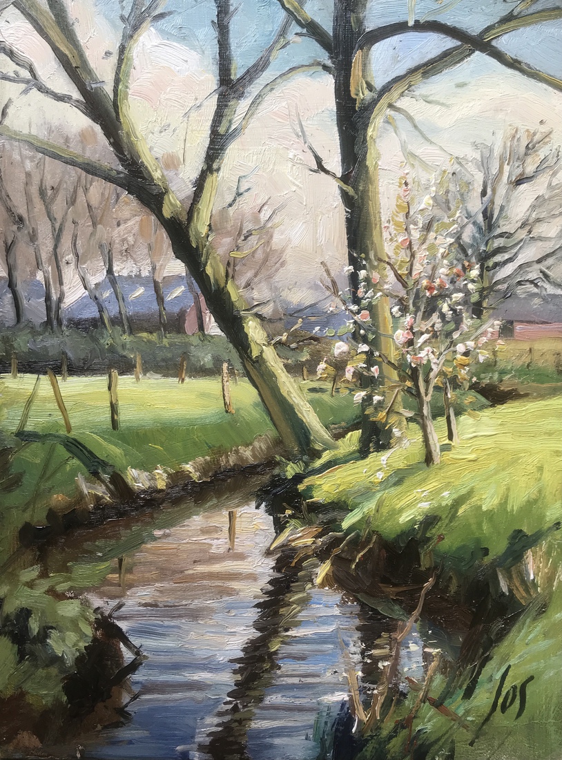 lente langs de beek