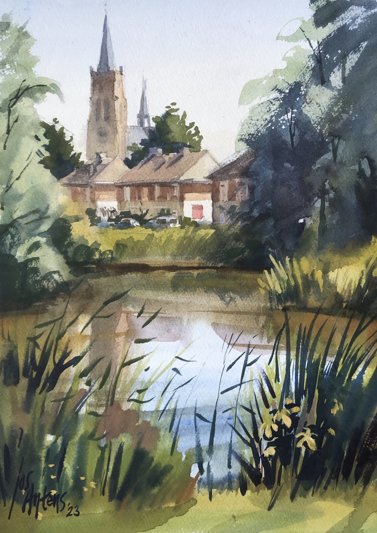 Oud-Gastel in aquarel