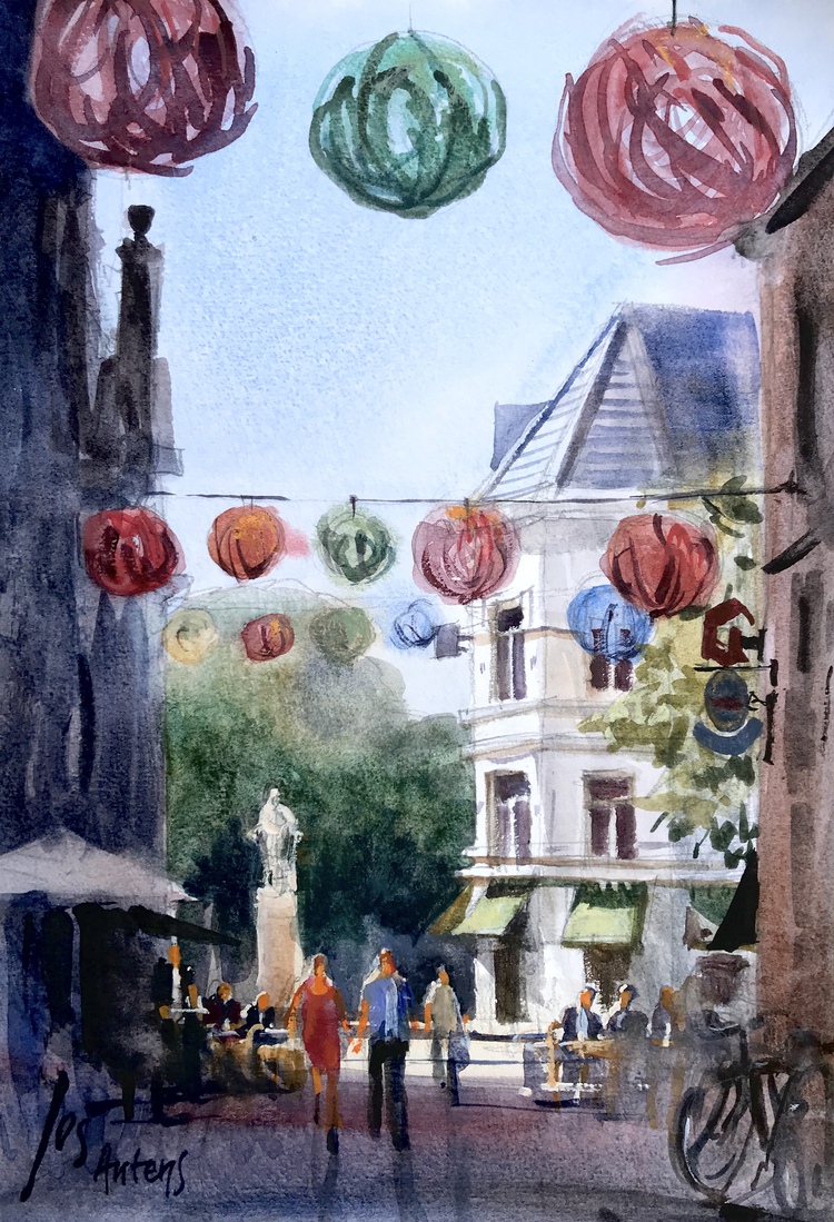 schetsen in Antwerpen