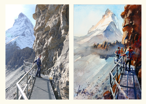 klik op de foto om een grotere afbeelding te zien en een filmpje met alle aquarellen van 2014