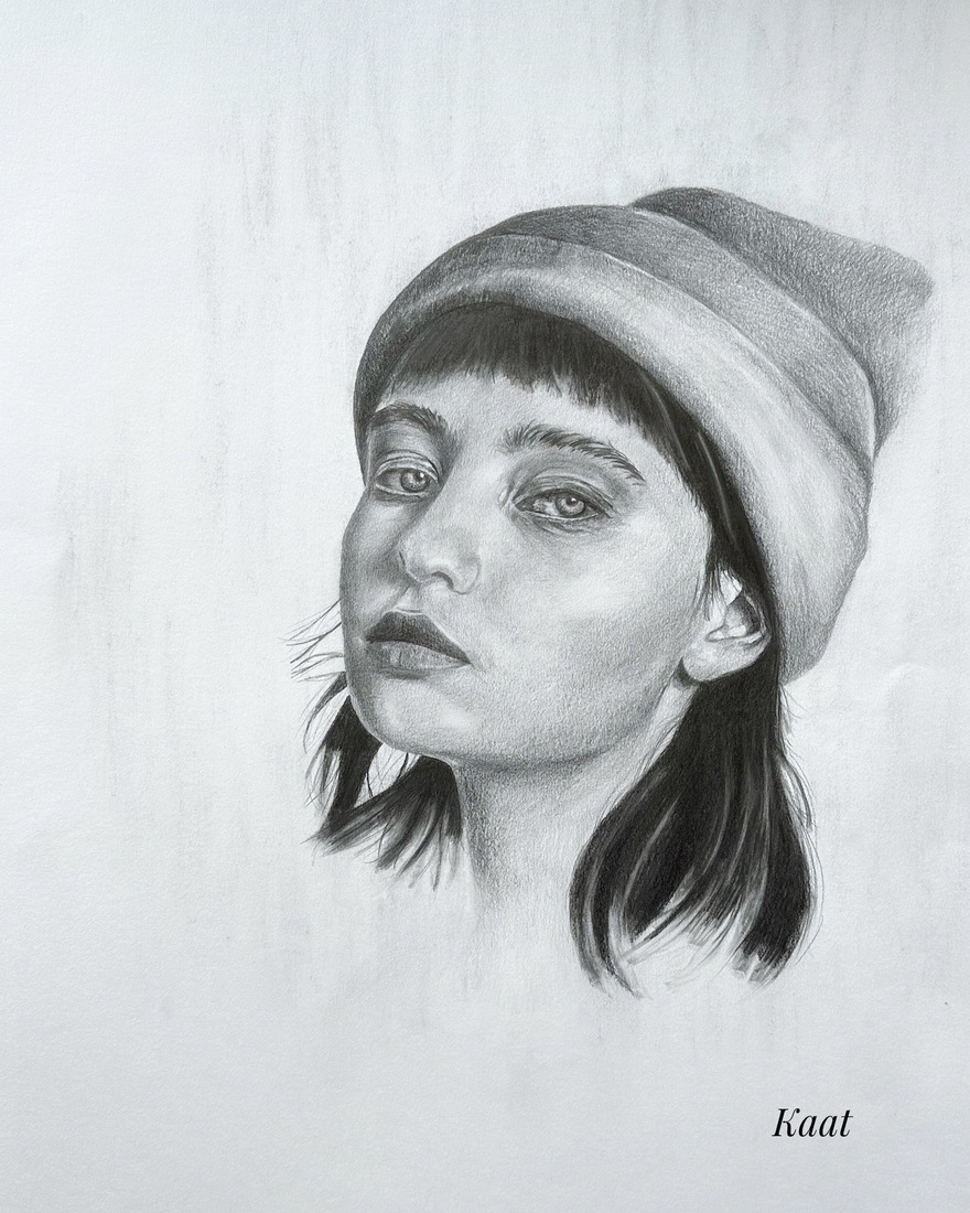 The girl with a beanie