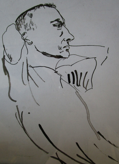 Man leaning backwards