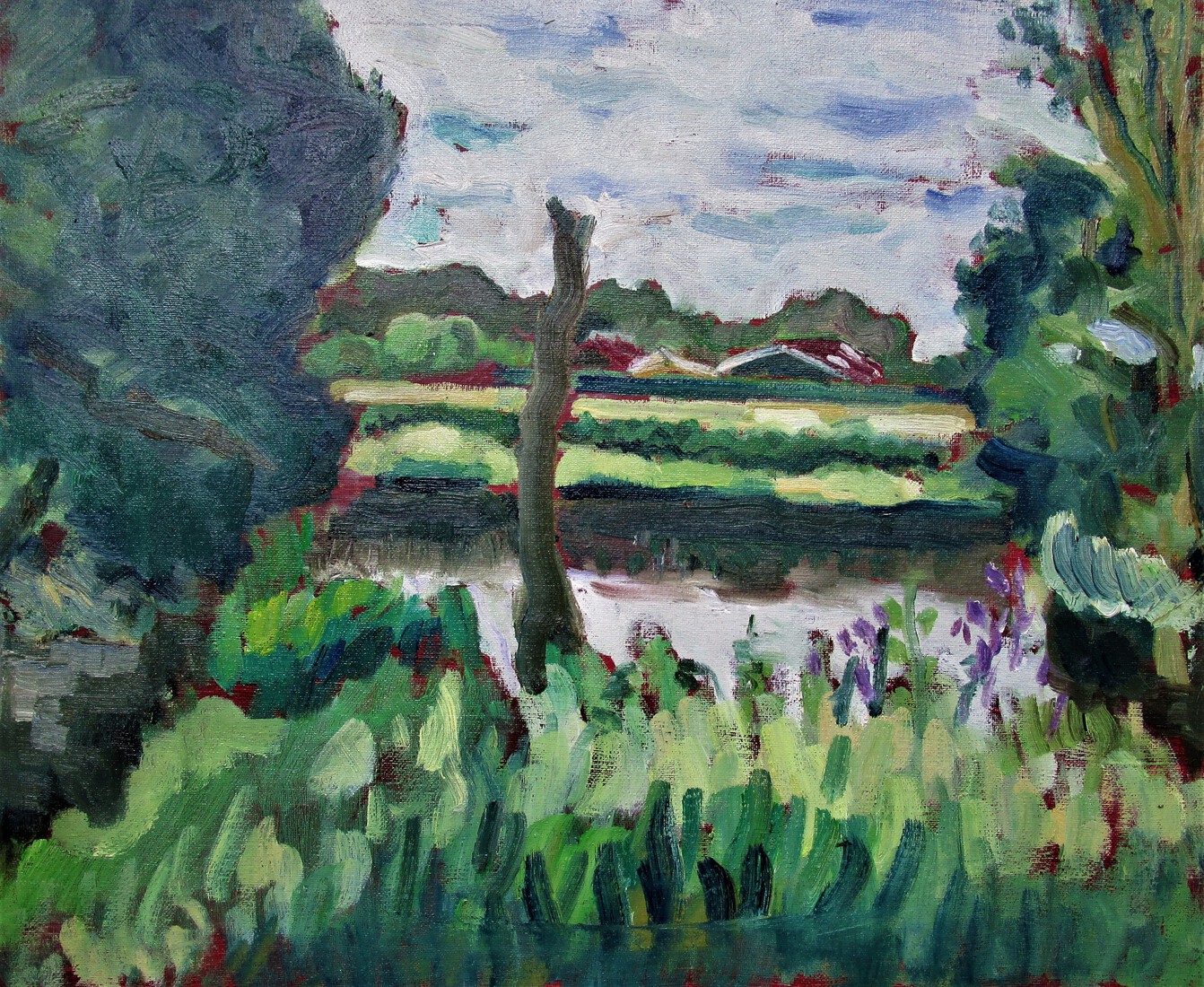 Zicht op Kromme Rijn bij Bunnik