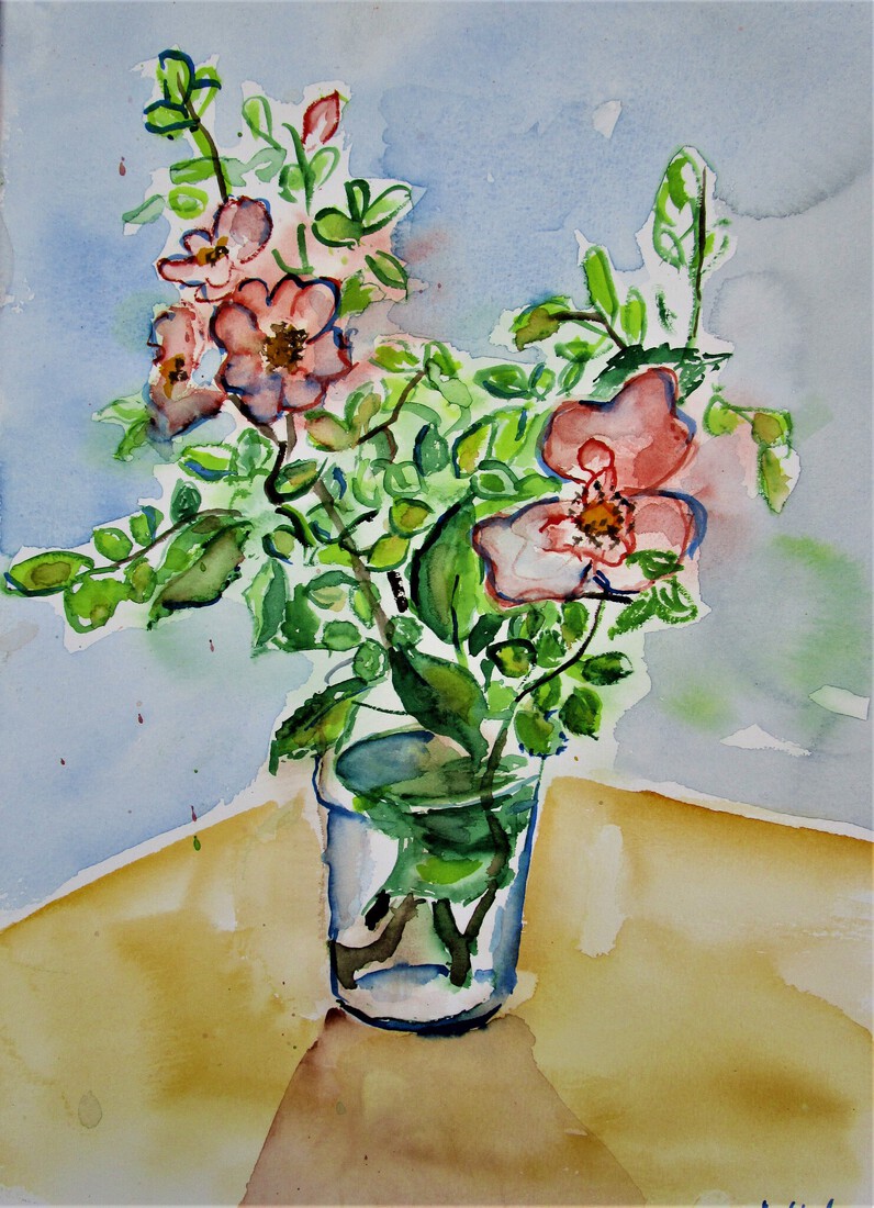 Rododendrons in vaas