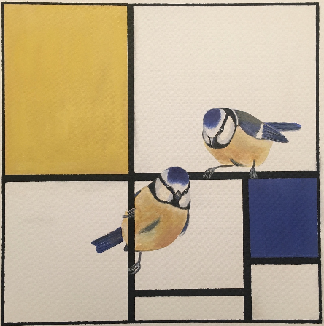 Pimpelmeesjes a la mondriaan