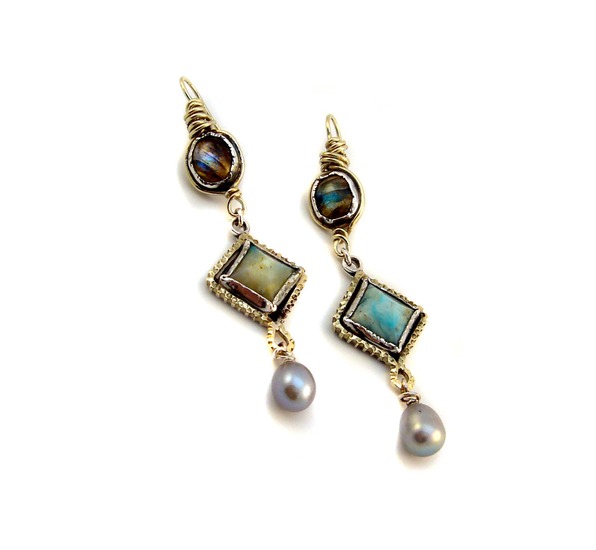 Oorhangers met Amazoniet