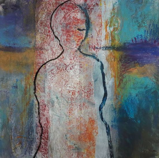 19-23 vrouw zwarte lijn