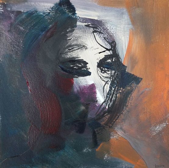 18-7 vrouw half bedekt met gezicht in kraag