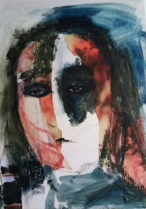 Door gebruik te maken van o.a. stukken van gebruikte tekeningen van mezelf in combinatie met stukken uit tijdschriften zijn er portretten ontstaan waarbij vooral de emotie voor zich spreekt.