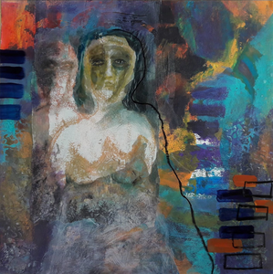 Samenvoeging van gemengde technieken zoals collage, touchdrawing, werken met was en werken op plexiglas. Hierdoor ontstaat schaduwwerking zodat het een belangrijk onderdeel van het werk wordt.