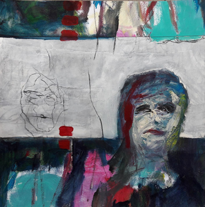 gemende technieken zoals gebruik van collagevorm, reliëf, schilderen op plexiglas