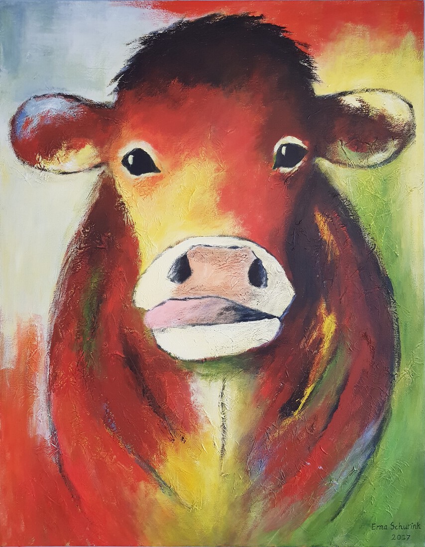 Kleurrijke koe