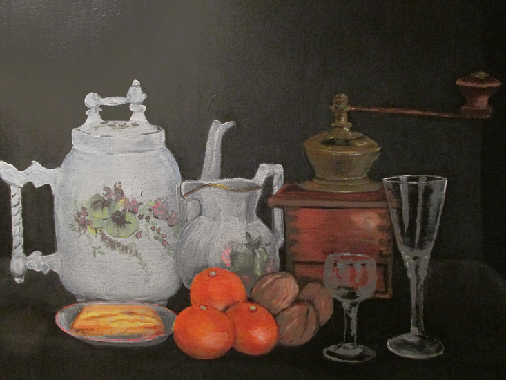 Stilleven met koffiemolen