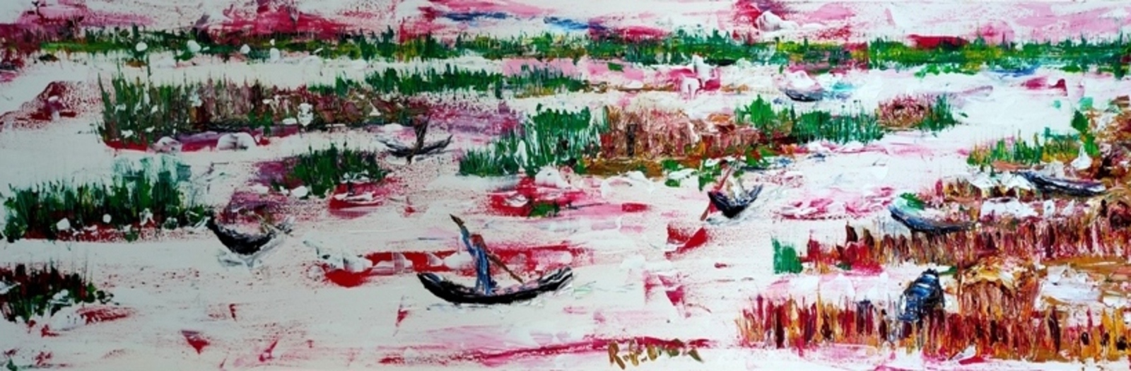 Irak marshland het zuid van Irak abstact