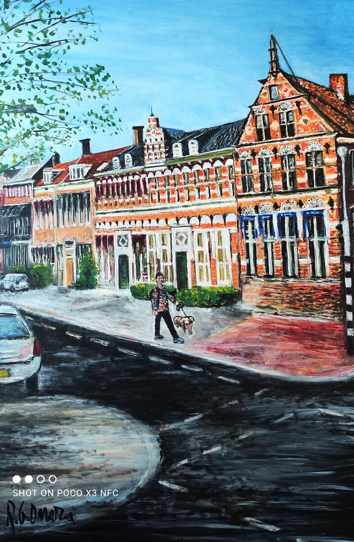 zicht op een straat in Groningen