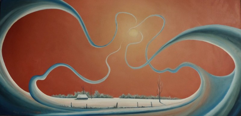 landschap naar het licht