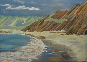 Ik proef de sfeer van stranden, de zoute lucht van de zee. De golven op mijn netvlies. Tijdens het schilderen neem ik ze mee. In het vroege morgenlicht, ruik ik de geuren van het Franse land. De kleur van een prachtig poortje, dat in mijn herinnering belandt. Een huis met luiken op een plein, de watertjes en rivieren. Schilderen met ultramarijn.