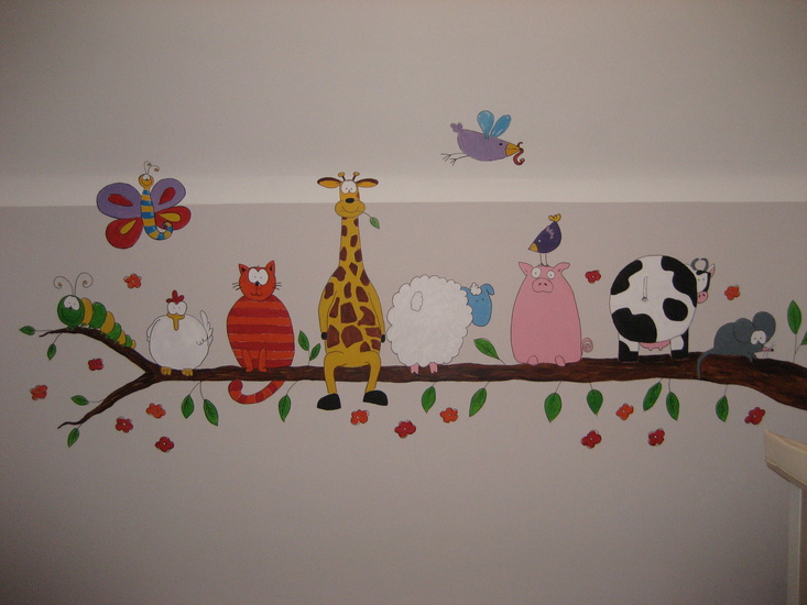 Muurschildering Beestenbende