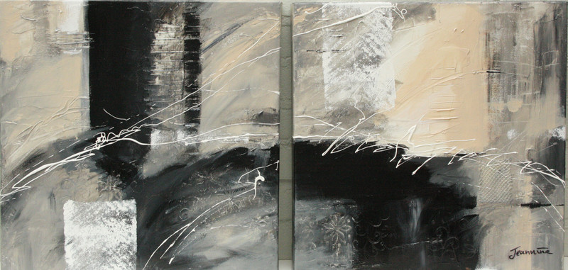 tweeluik zwart-beige